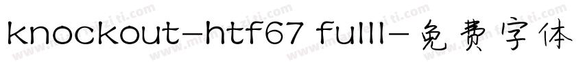 knockout-htf67 fulll字体转换